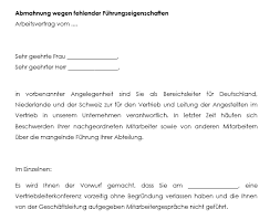 Verhaltensbedingte abmahnung (© axel bueckert / fotolia.com) durch eine verhaltensbedingte abmahnung möchte der arbeitgeber den arbeitnehmer auf ein fehlverhalten hinweisen, also ein verhalten, das im widerspruch zu den vertraglichen vereinbarungen steht. Muster Abmahnung Fehlende Fuhrungseigenschaften Zum Download