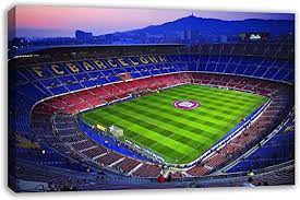 Amazon Com Fc Barcelona Camp Nou Football Stadium Spain Catalonia Canvas Wall Art 44 X 26 110 X 65cm Home Kitchen
