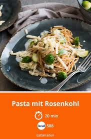 Pasta Mit Rosenkohl Rezept Fitness Lebensmittel Proteinreiche Vegetarische Rezepte Rezepte