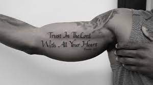 I put mine on my forearm. Scripture Tattoo Bicep Novocom Top