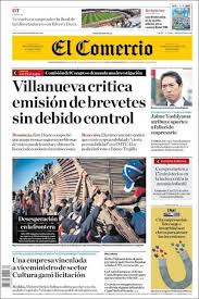 El comercio comenzó siendo un diario comercial, político y literario. Portada Lunes 26 De Noviembre El Comercio Peru Alnavio