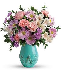 Relevant information about tlf oneco florist bradenton fl credit card charge. Teleflora S Blushing Aqua Bouquet In Bradenton Fl Saddle Creek Florist