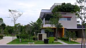 Parking at the shophouses at jalan setia gemilang bg u13/bg in front of urban park setia taipan. Setia Eco Park Villa Tws Partners Archdaily