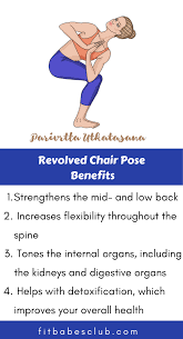 How To Do Revolved Chair Yoga Pose And Benefits Yoga Workout Routine Yoga Facts Yoga Fitness