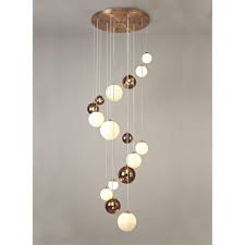 Rylee 16 X G9 Ceiling Pendant Antique Copper Opal Copper Glass Ceiling Pendant Copper Glass Dimmable Lamp