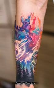 We have 14 amazing and talented artists who. The Space Watercolor Tattoo Tattoo