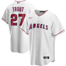 Updating a previous item, angels of mike trout has been diagnosed with a right calf strain. Men S Nike Mike Trout White Los Angeles Angels Home 2020 Replica Player Jersey