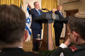 President donald trump and prime minister benjamin netanyahu speak to reporters before their meeting at the king. Trump Meeting With Netanyahu Backs Away From Palestinian State The New York Times