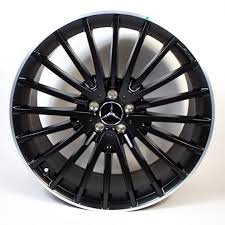Kratzer vom montieren, steinschläge, bordsteinkante usw.ich wollte schon… Amg 22 Zoll Felgen Satz Gls X166 Schwarz Matt Polierter Rand Original Mercedes Benz