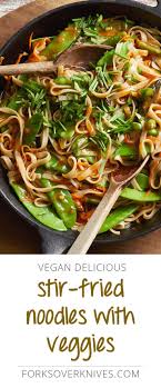 Stir Fried Noodles With Veggies Recipe Vegetarian Stir Fry Whole Food Recipes Brown Rice Noodle Recipe