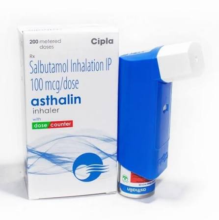 Salbutamol inhalation IP 100 mcg/dose (Asthalin Inhaler) at ₹ 145/pack | Asthma Inhaler in Surat | ID: 2856266923988