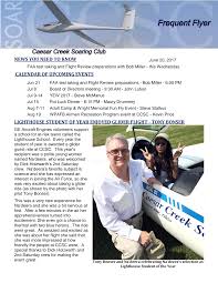NEWS YOU NEED TO KNOW CALENDAR OF UPCOMING EVENTS LIGHTHOUSE STUDENT OF  YEAR ENJOYED GLIDER FLIGHT