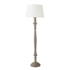 Mobilierul nostru poate deveni vedeta locuintei tale! Stehlampe Mit Mangoholzfuss Und Ecrufarbenem Lampenschirm H166 Yvette Maisons Du Monde