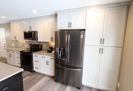Homeowner is extremely happy cant wait to paint the walls. Waypoint Painted Harbor Cabinets And Lenova Kitchen Cleveland By Cabinet S Top Houzz