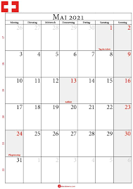 Hämta kalender med helgdagar 2021 för att skriva ut. Kalender 2021 Mai Schweiz In 2021 Kalender Schweiz Monatskalender