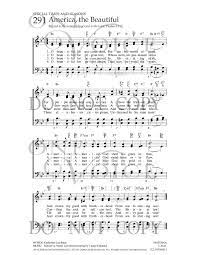 America The Beautiful Sheet Music With Guitar Chords One Voice Hymnal