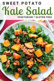Sweet Potato And Kale Salad With Walnut Vinaigrette Recipe In 2020 Fall Recipes Healthy Healthy Salad Recipes Autumn Salad
