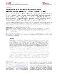 The thin mars atmosphere today composed mainly of carbon dioxide as depicted in this artist's illustration. Pdf Calibration And Performance Of The Mars Reconnaissance Orbiter Context Camera Ctx