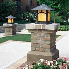 This attractive outdoor wall light features light umber mist glass. Craftsman Style Pier Lights Craftsman Style Outdoor Lighting Brass Light Gallery Milwaukee Wisconsin 53233