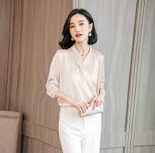 Fashion Women Solid Color Loose Tops V Neck Long Sleeve Blouses Office Shirts Ladies Work Wear Casual Spring Autumn Basic Shirt In Blouses Shirts From Women S Clothing Accessories Winter Worn with a belt, this dress will. fashion women solid color loose tops v