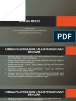 Hasil daripada keputusan tersebut, mkn telah mengeluarkan arahan mengenai dasar dan mekanisme pengurusan dan bantuan bencana negara pada 11 mei 1997. Pbms 3013 Kuliah 9