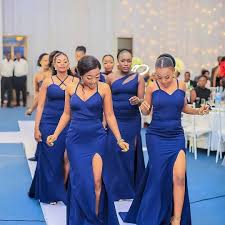 Black wedding gowns and african print wedding gowns are just a few examples of tlale's unconventional take on the wedding dress. 18 Hottest African Wedding And Bridesmaid Dresses Royal Blue Bridesmaid Dresses African Bridesmaid Dresses Girls Bridesmaid Dresses