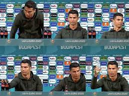 Ronaldo's rejection of the sweet stuff went down just before a meeting with the media ahead of portugal's uefa euro 2020 game with hungary. Zptc5oxajeubtm