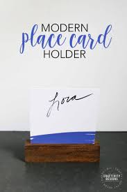 Learn how to make an origami place card holder for weddings & parties, display business cards & name cards, this little holder also spins nicely! How To Make Easy Diy Wood Place Card Holders Ideas For The Home