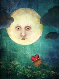 Love You to The Moon Art Print by Catherine Swenson