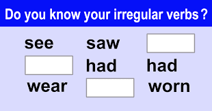 Irregular Verbs English Page