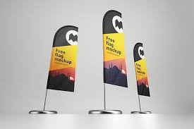 Free Feather Flag Mockup In Psd Feather Flag Mockup Psd Free Mockup Feather Flags Flag