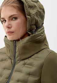 Oliver Damen S Oliver Mantel Khaki MIT REVERSKRAGEN Klassischer Mantel  Olivgrün/khaki