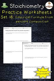 Empirical Formula From Percent Composition Worksheets Science Lessons High School High School Science Class High School Science