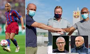 Barcelona Cult Hero Henrik Larsson Returns To The Nou Camp As Assistant To Ronald Koeman Daily Mail Online