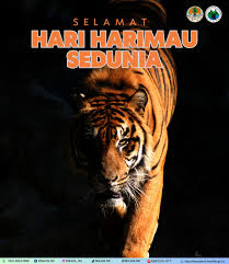 Tanggal 29 Juli akan diperingati sebagai Hari Harimau Sedunia. Hari ini  disebut juga Global Tiger Day atau International Tiger Day. Peringatan Hari  Harimau Sedunia ini pertama kali dicetuskan pada tahun 2010 Menurut