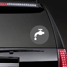 White kitchen sink faucet with tall neck animals maroon five. Leaking Faucet Plumber Icon Sticker