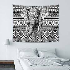 Black And White Wall Tapestry Amazon Amazon Com Chengsan Black And White Elephant Wall Tapestry Hanging Polyester Fabric Wall Art Tapestries Home Fabric Wall Art Elephant Tapestry Wall Tapestry
