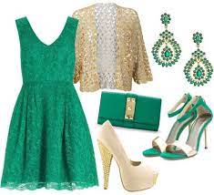 Ecco qualche idea per le donne curvy Quale Colore Di Scarpe Abbinare A Vestito Verde Style 24 Vestito Verde Abiti Polyvore Vestiti