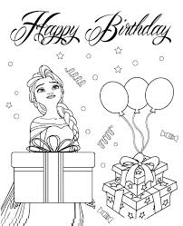 Coloring sheet with bambi and cake. Happy Birthday Coloring Card New Collection 2020 Free Printable