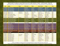 2021 Liturgical Calendar Year B K 2021 Sola Publishing