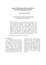 Silsilah keturunan keluarga nabi muhammad saw. Https Media Neliti Com Media Publications 195148 Id Upaya Pendidikan Islam Pada Masa Awal Na Pdf