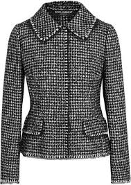 Black And White Houndstooth Blazer Dolce Gabbana Houndstooth Tweed Jacket Black Tweed Jacket Blazer Jackets For Women Houndstooth Jacket