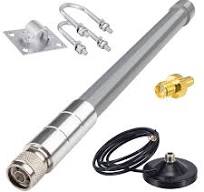 YOTENKO 4G Cellular LTE 5dBi N-Type Male Connector Fiberglass Antenna 12" +  Strong Magnetic Base w/10FT Cable