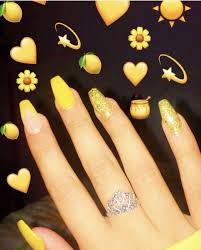 Yellow And Black Acrylic Nail Designs Pin By Yasmeen H On Black Girls Hair Nails Acrylic Nails Yellow Yellow Nails Cute Acrylic Nails