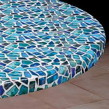 Round Vinyl Table Cover With Elastic Edge Fits 36 To 44 Diameter Table Sea Glass Be Sure To Check O Vinyl Table Covers Table Covers Round Table Covers