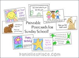 I thought i would share something that you can do during this time or even have the kids do! Printable Postcards For Sunday School