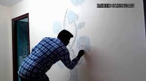 This brand may not be known by many, but the use of this wall putty is very much nowadays. 3d Wall Putty Design Mural Texture Wall Texture Design Texture Design Wall Painting Techniques