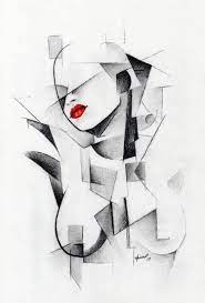 Saatchi Art Artist Robert Hickox Drawing Dreaming Of You Art Cubist Art Futurism Art Small Canvas Art