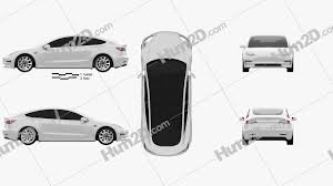 Tesla unveiled it in march 2019, started production at its fremont plant in january 2020 and started deliveries on march 13, 2020. Tesla Model 3 2018 Clipart Download Vehicles Clipart Images And Blueprints In Png Psd