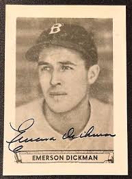 1978 TCMA EMERSON DICKMAN SIGNED WITH JAMES SPENCE JSA CERT